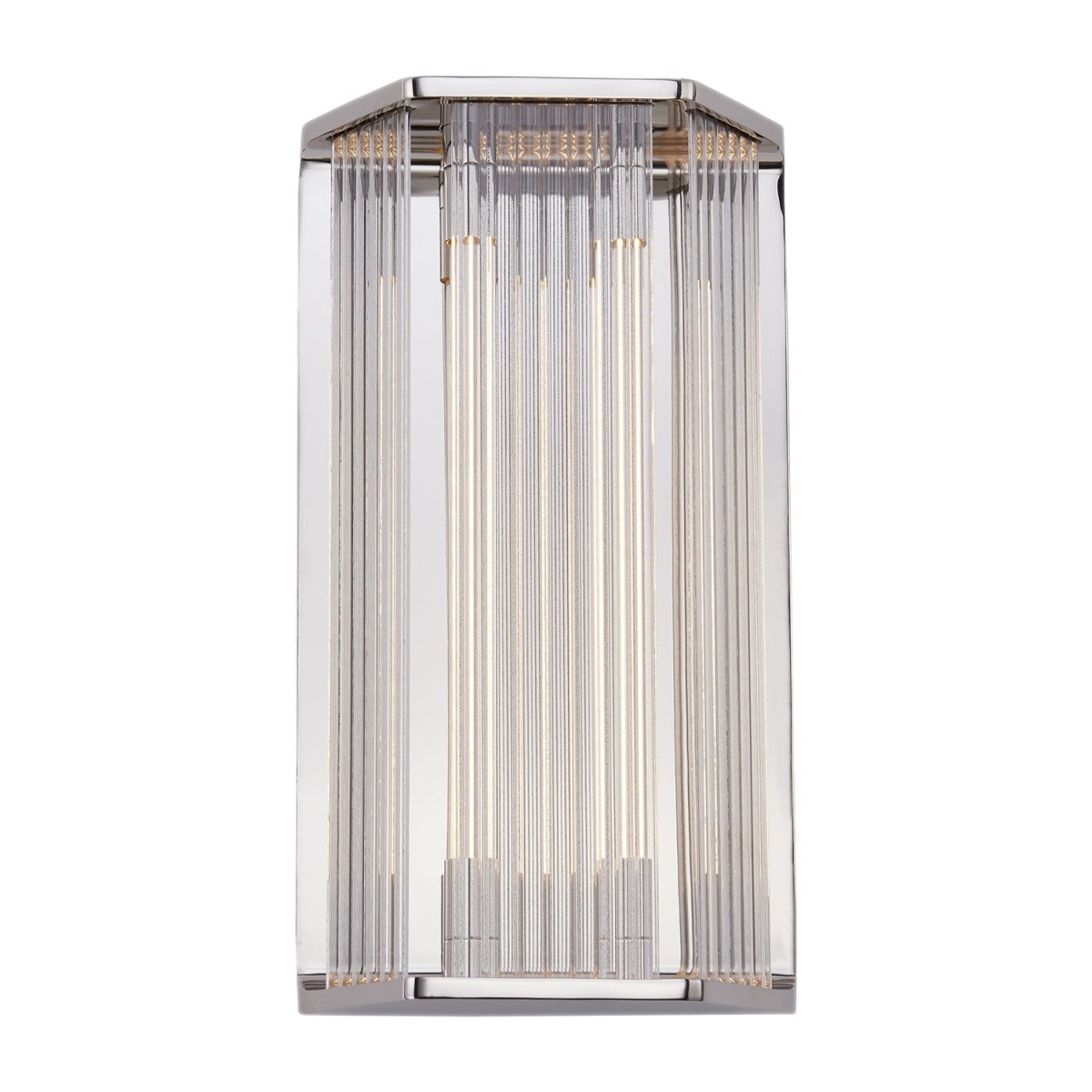 Murale Sabre - Nickel poli / verre côtelé 8 5/8" 15 3/4" by Alora Lighting | Luminaires & cie