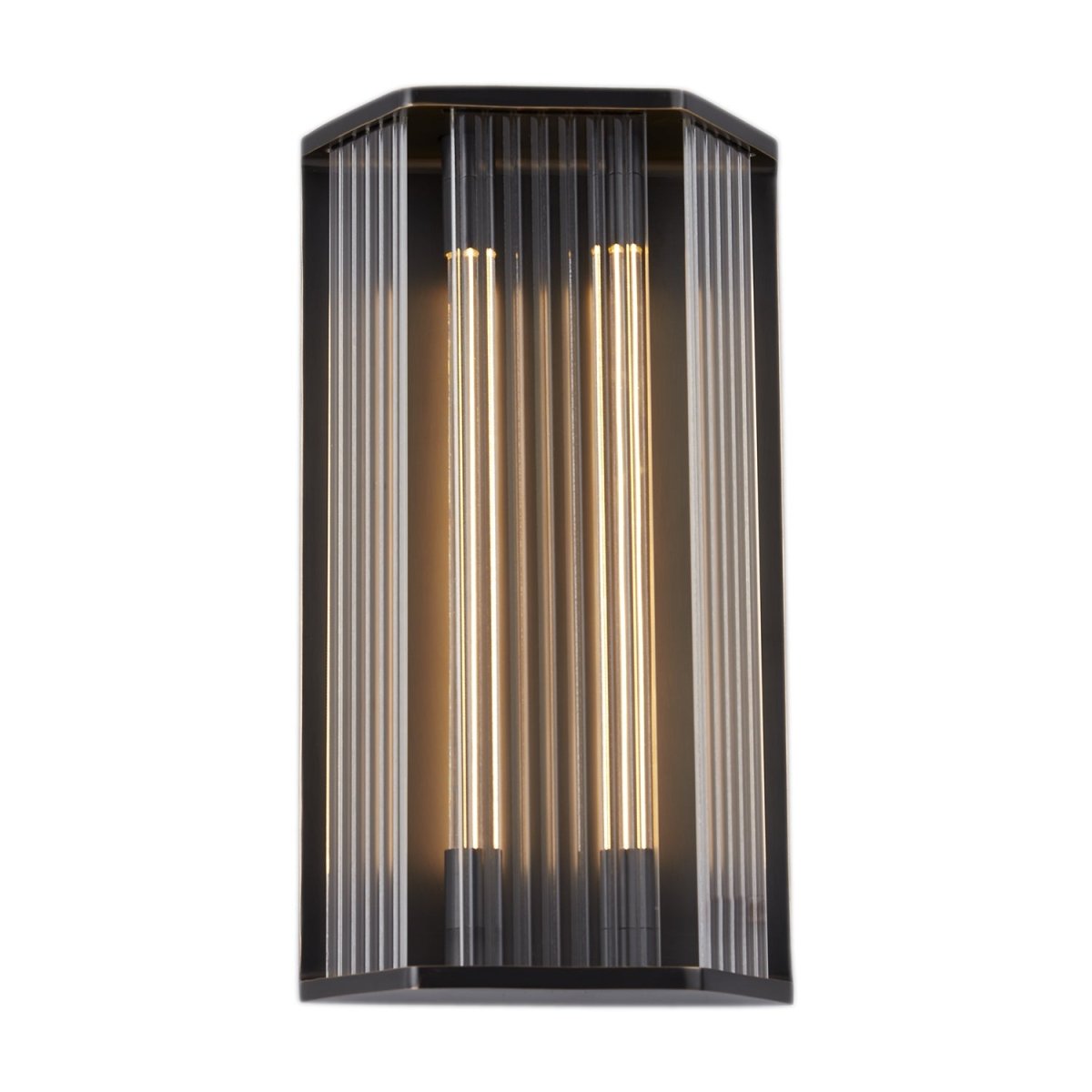 Murale Sabre - Verre à côte / bronze urbain 8 5/8" 15 3/4" by Alora Lighting | Luminaires & cie
