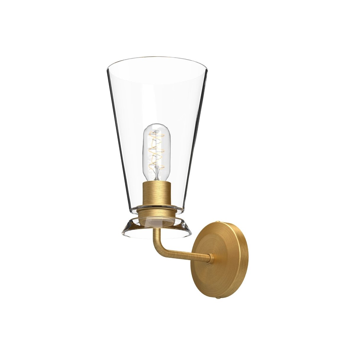 Murale Salem - Gold / verre clair brossé 13 1/8" by Alora Lighting | Luminaires & cie