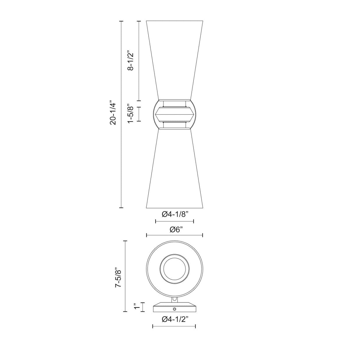 Murale Salem - Gold / verre clair brossé 20 1/4" by Alora Lighting | Luminaires & cie