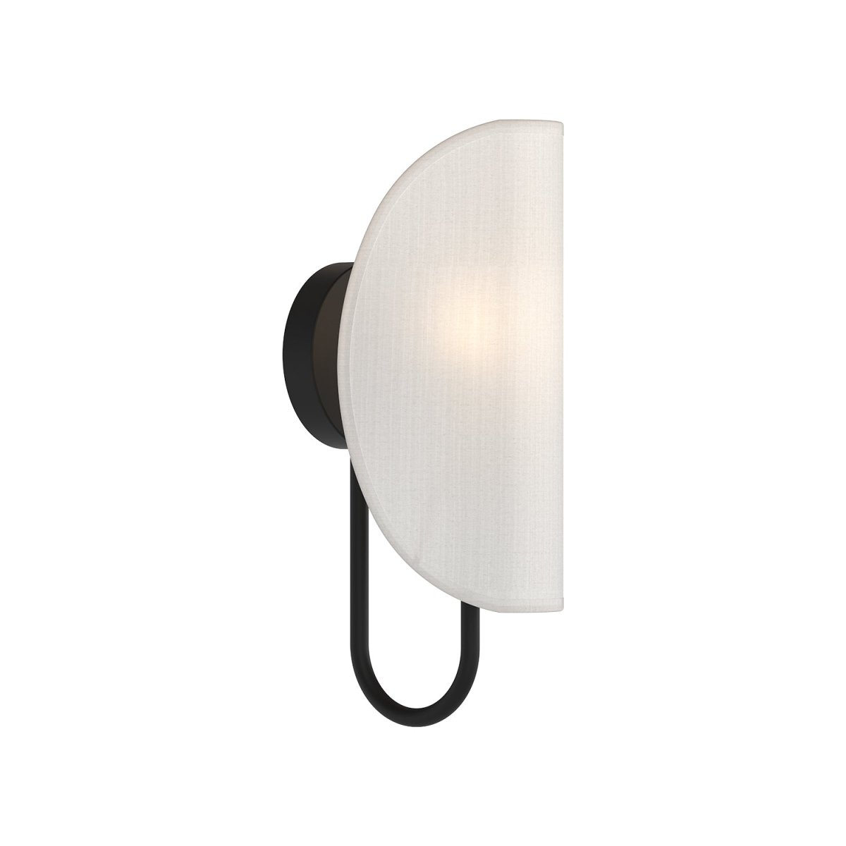 Murale Seno - Tissu de coton noir / blanc mat by Alora Lighting | Luminaires & cie
