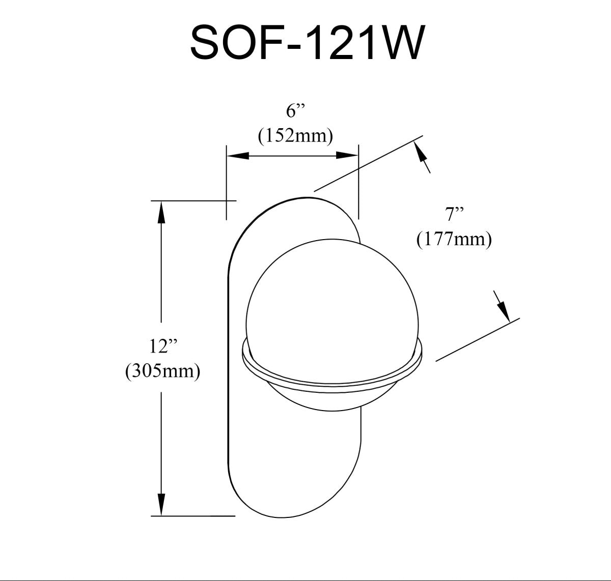 Murale Sofia - Laiton vieilli 12" by Dainolite | Luminaires & cie