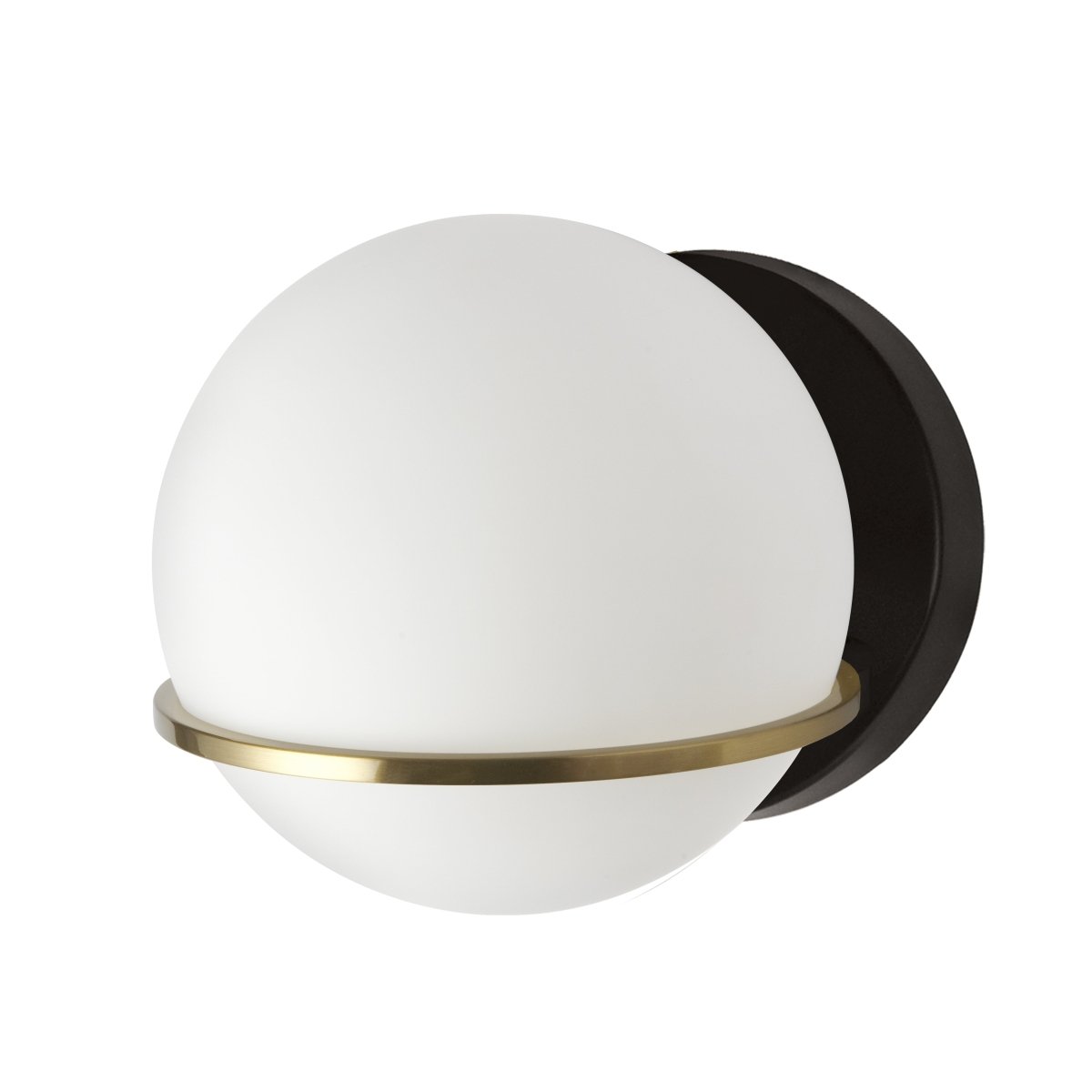 Murale Sofia - Noir mat et Laiton vieilli 6" by Dainolite | Luminaires & cie