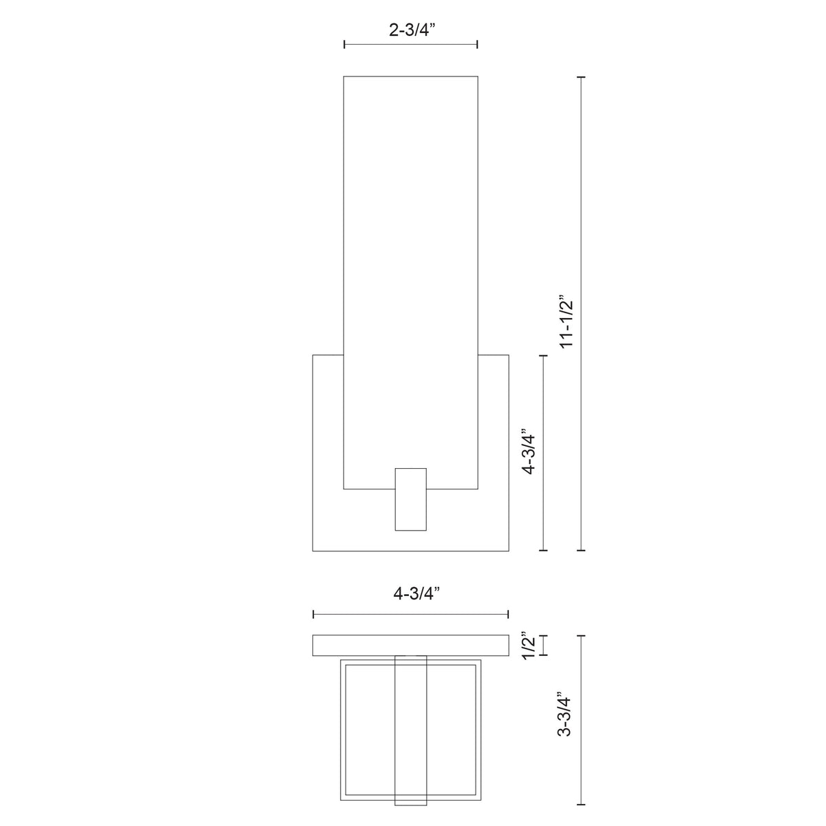 Applique murale Stratford Nickel brossé – vue 2