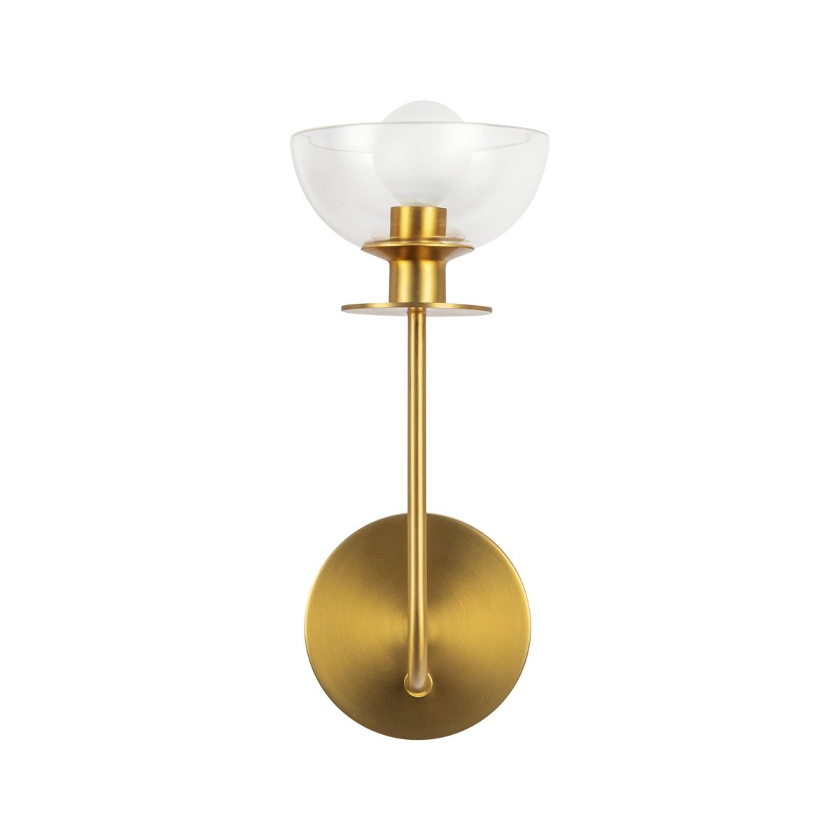Murale Sylvia - Gold / verre clair brossé 5" by Alora Lighting | Luminaires & cie