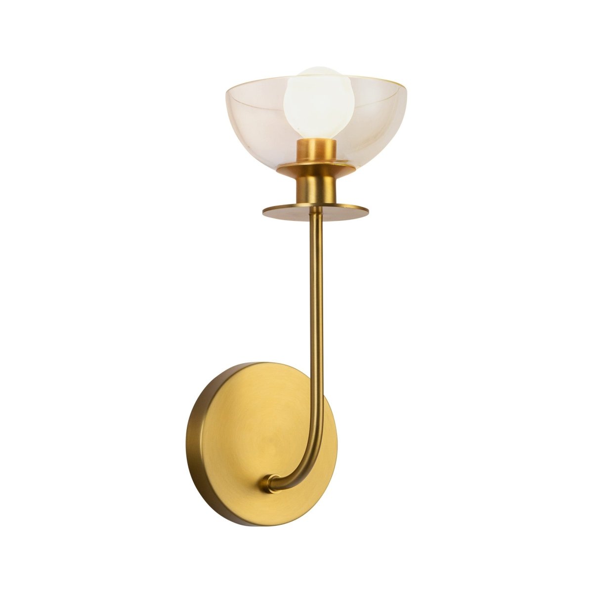 Murale Sylvia - Gold / verre clair brossé 5" by Alora Lighting | Luminaires & cie