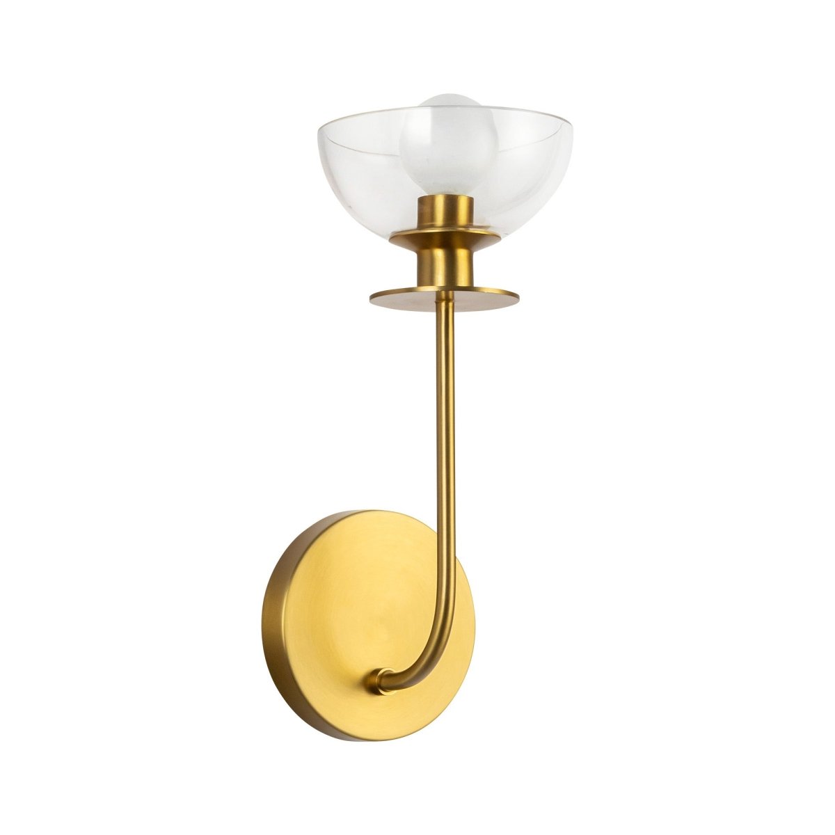 Murale Sylvia - Gold / verre clair brossé 5" by Alora Lighting | Luminaires & cie