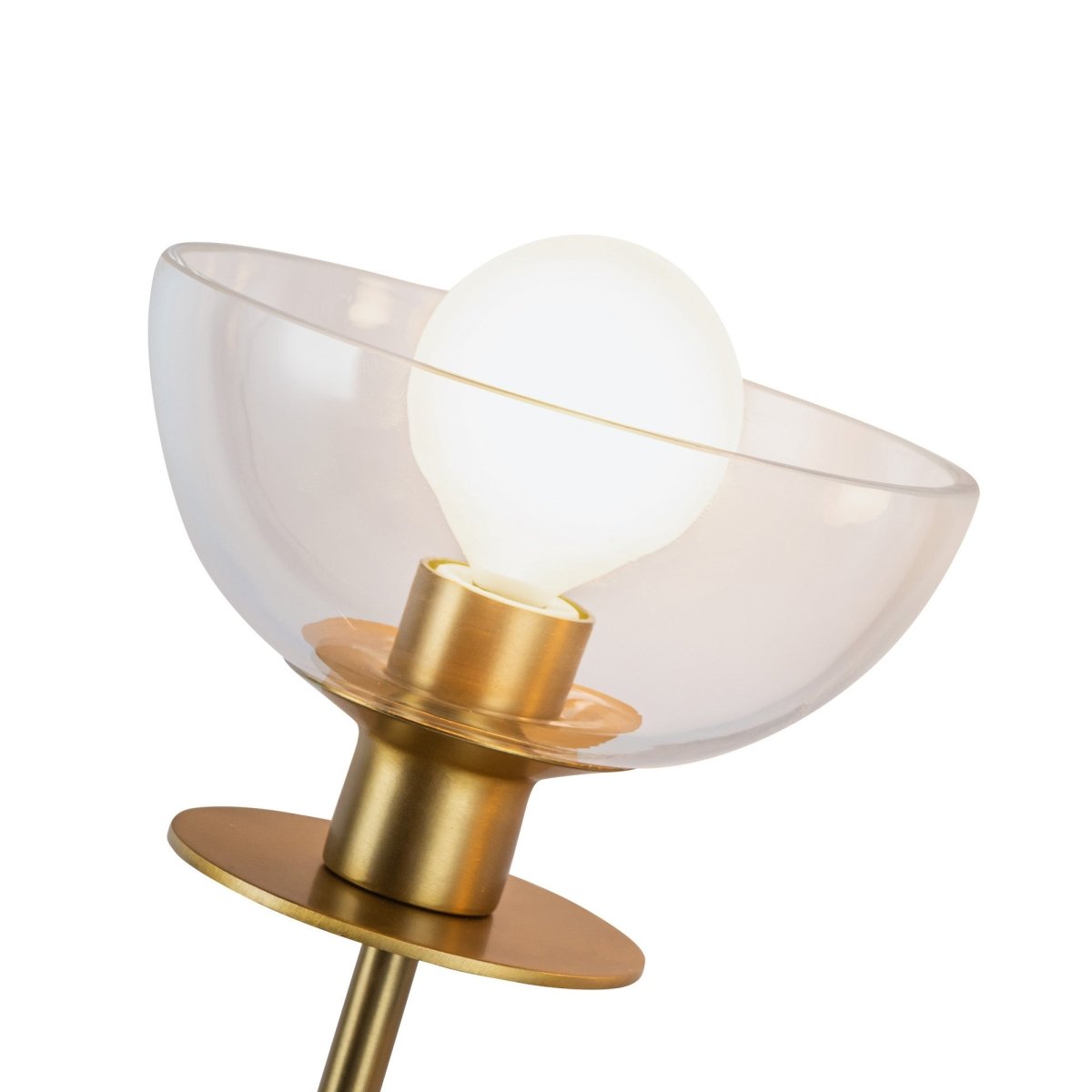Murale Sylvia - Gold / verre clair brossé 12" by Alora Lighting | Luminaires & cie