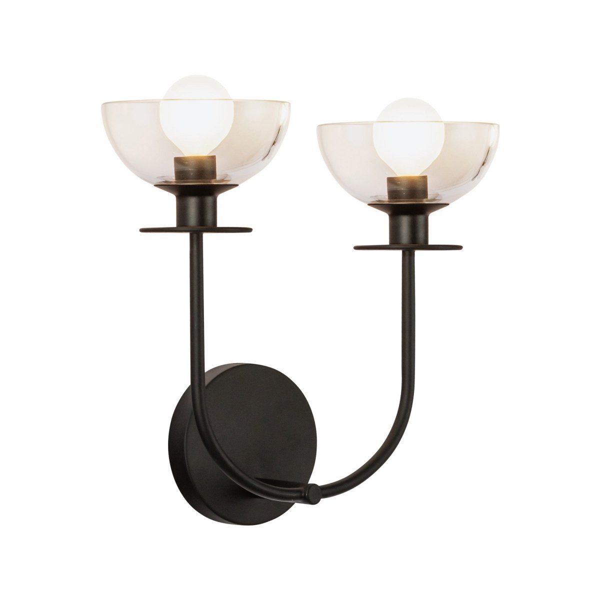 Murale Sylvia - Verre noir / transparent 12" by Alora Lighting | Luminaires & cie