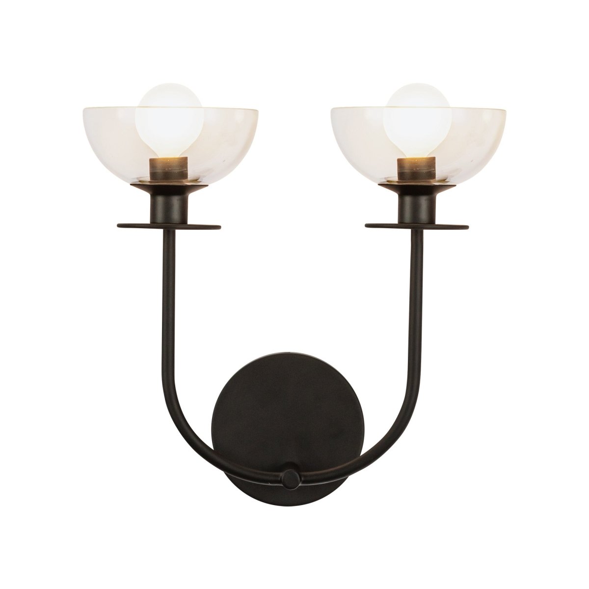 Murale Sylvia - Verre noir / transparent 12" by Alora Lighting | Luminaires & cie