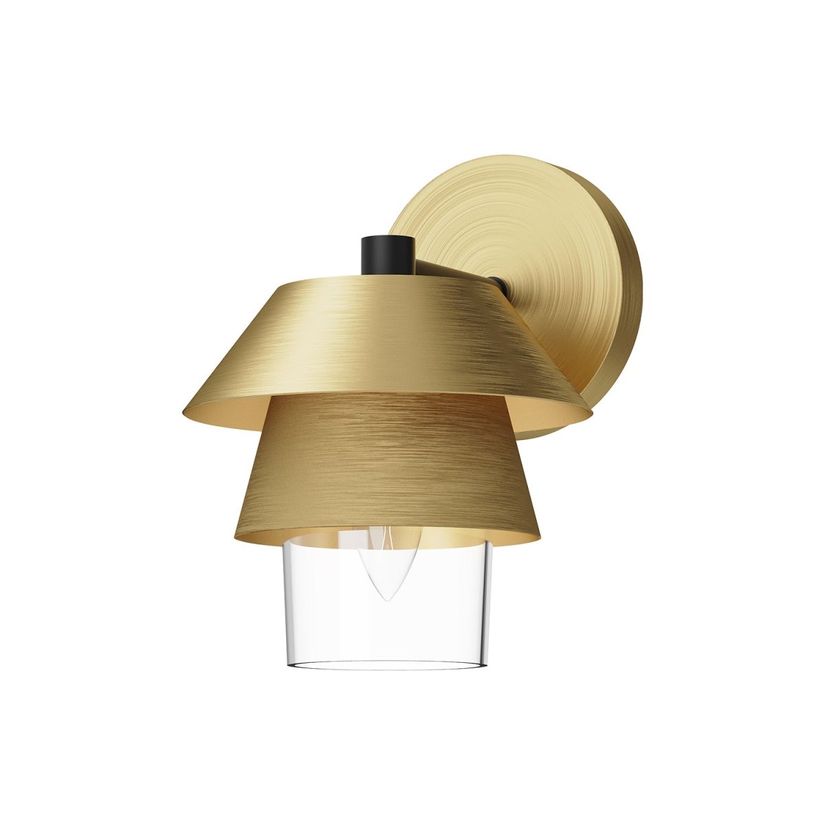 Murale Tetsu - Gold / verre clair brossé by Alora Lighting | Luminaires & cie
