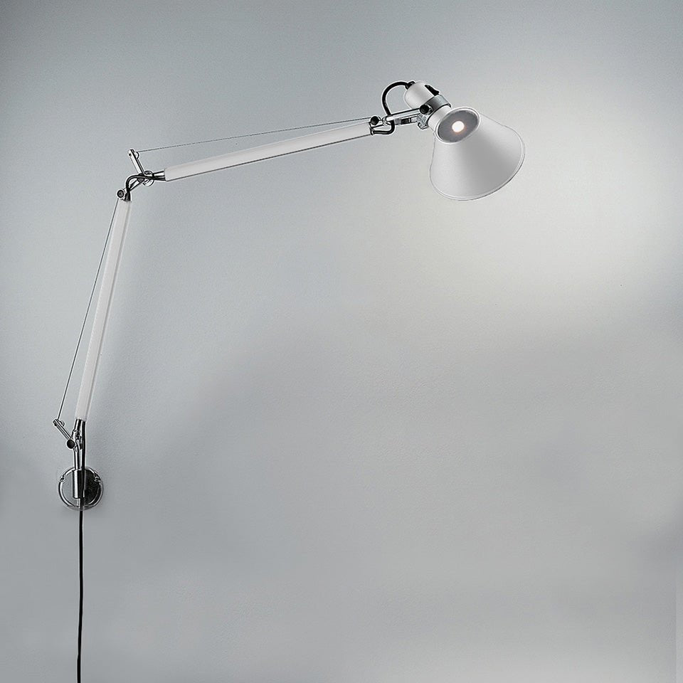 Murale Tolomeo - Classique / avec support "S" Blanc 1 x 100W Medium E26 / A - 15 by Artemide | Luminaires & cie
