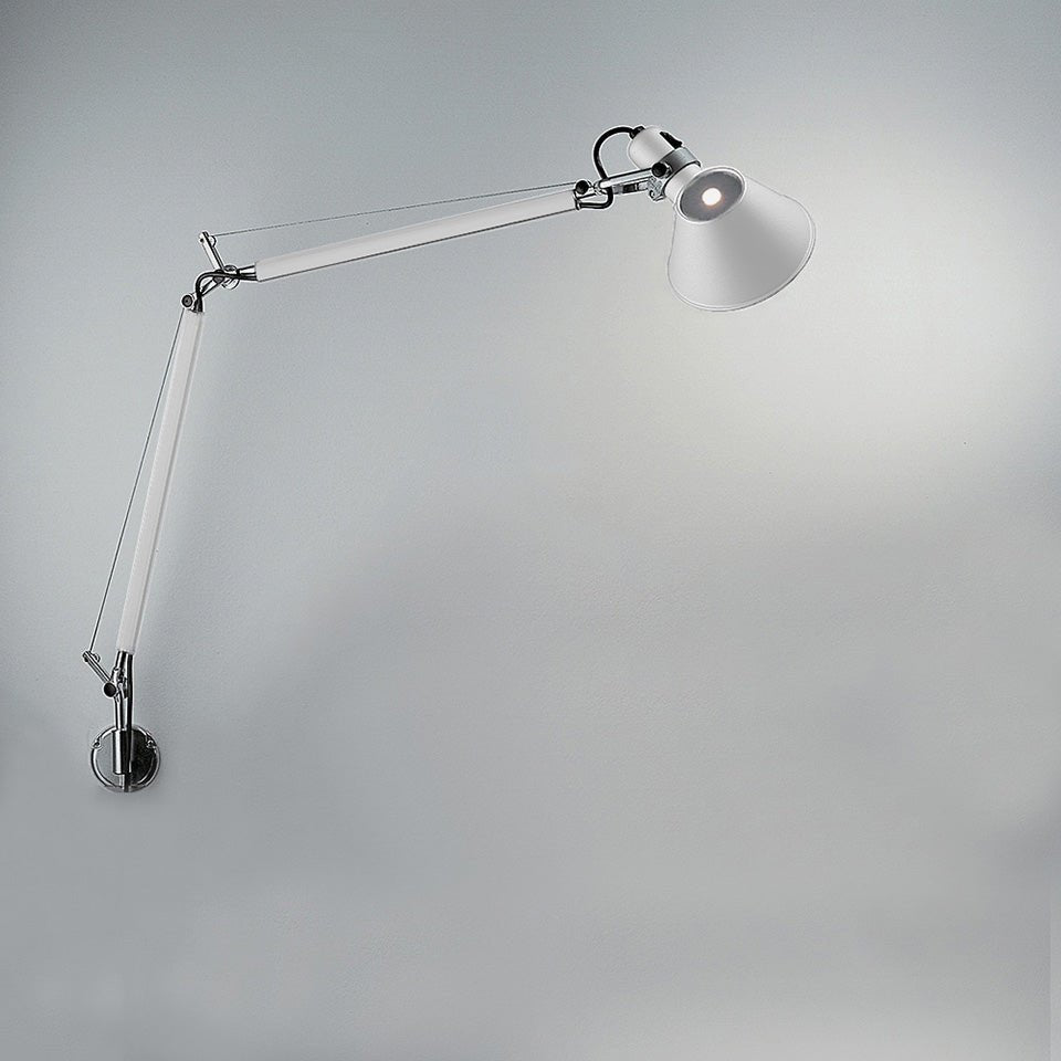 Murale Tolomeo - Classique / avec support "J" Blanc 1 x 100W Medium E26 / A - 15 by Artemide | Luminaires & cie