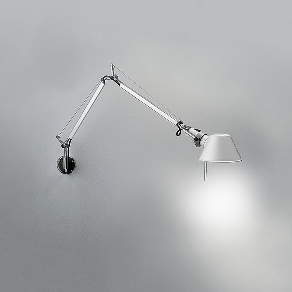 Murale Tolomeo - Mini / avec support "J" Blanc 1 x A - 15 / 100W Max / Medium E26 by Artemide | Luminaires & cie