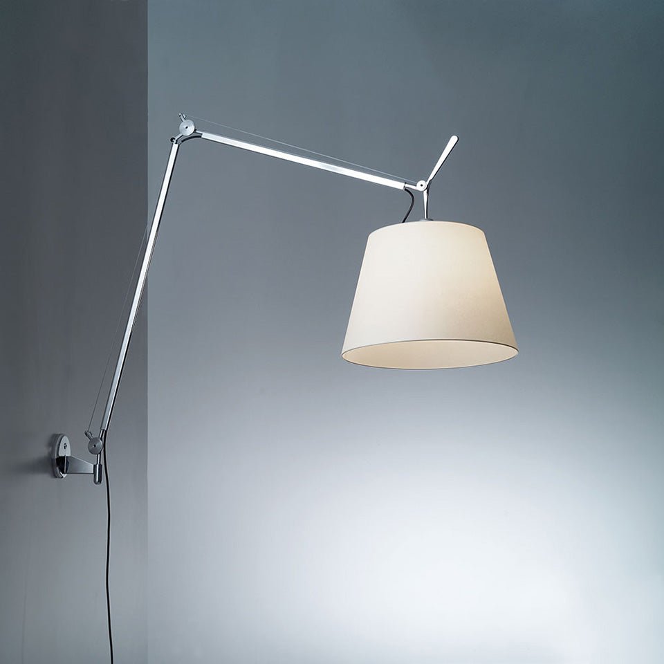 Murale Tolomeo Mega - Aluminium + AJ Parchemin 17" by Artemide | Luminaires & cie