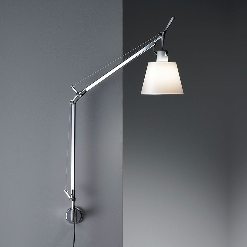 Murale Tolomeo W/Shade - Parchemin Support en "S" by Artemide | Luminaires & cie