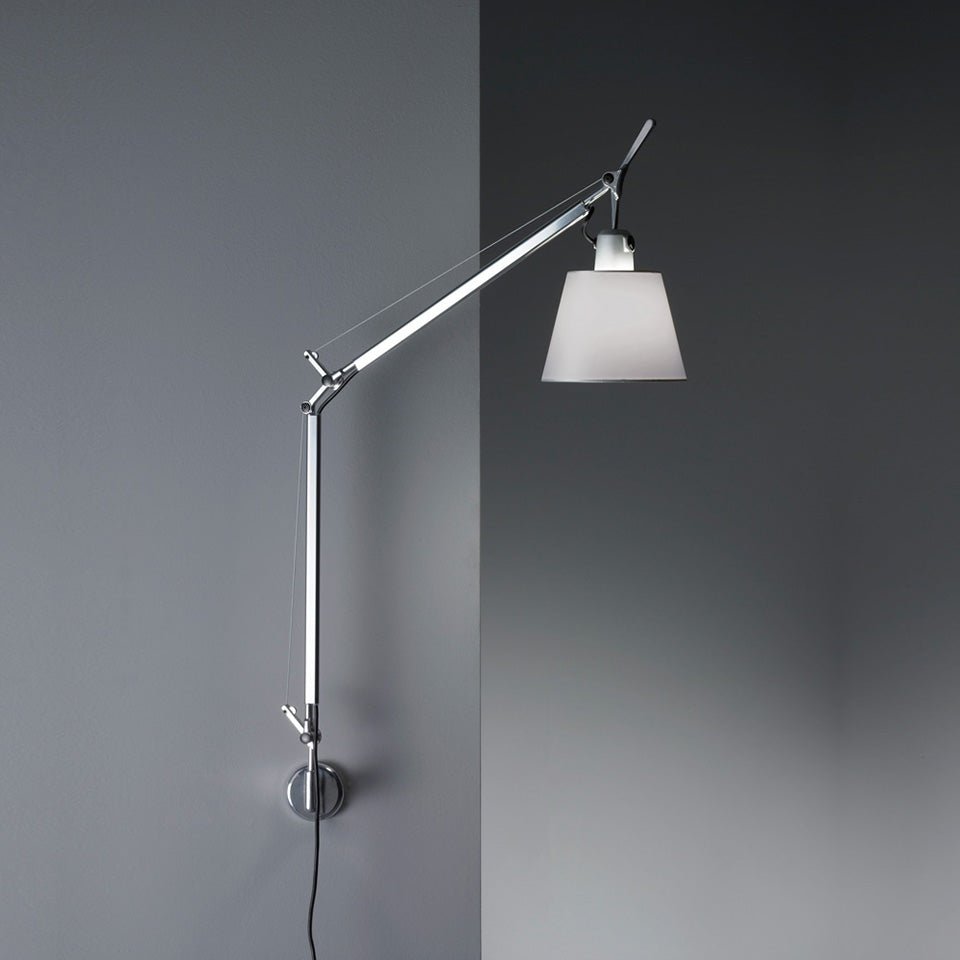 Murale Tolomeo W/Shade - Fibre Support en "S" by Artemide | Luminaires & cie