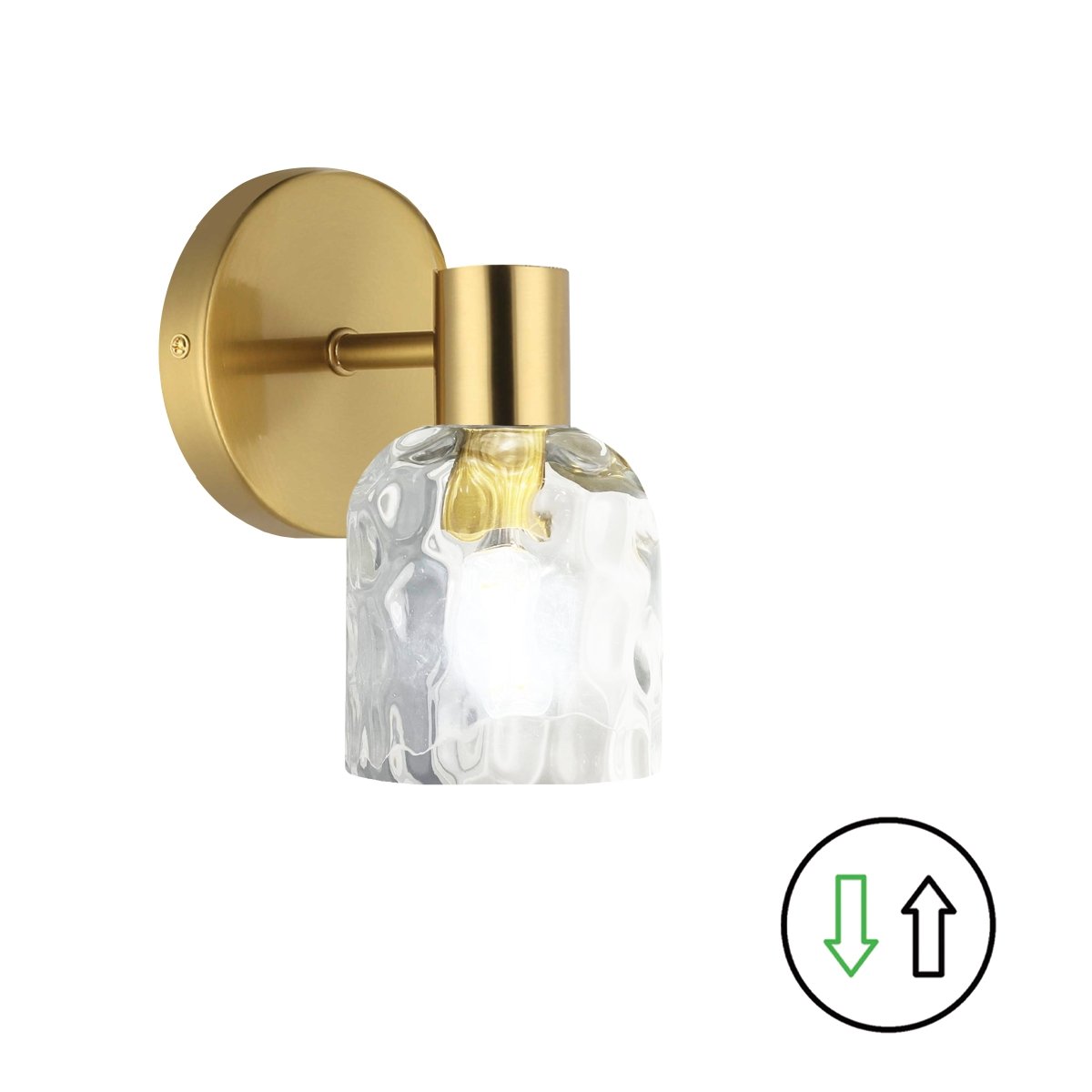Murale Vallora - Laiton vieilli 8" by Dainolite | Luminaires & cie