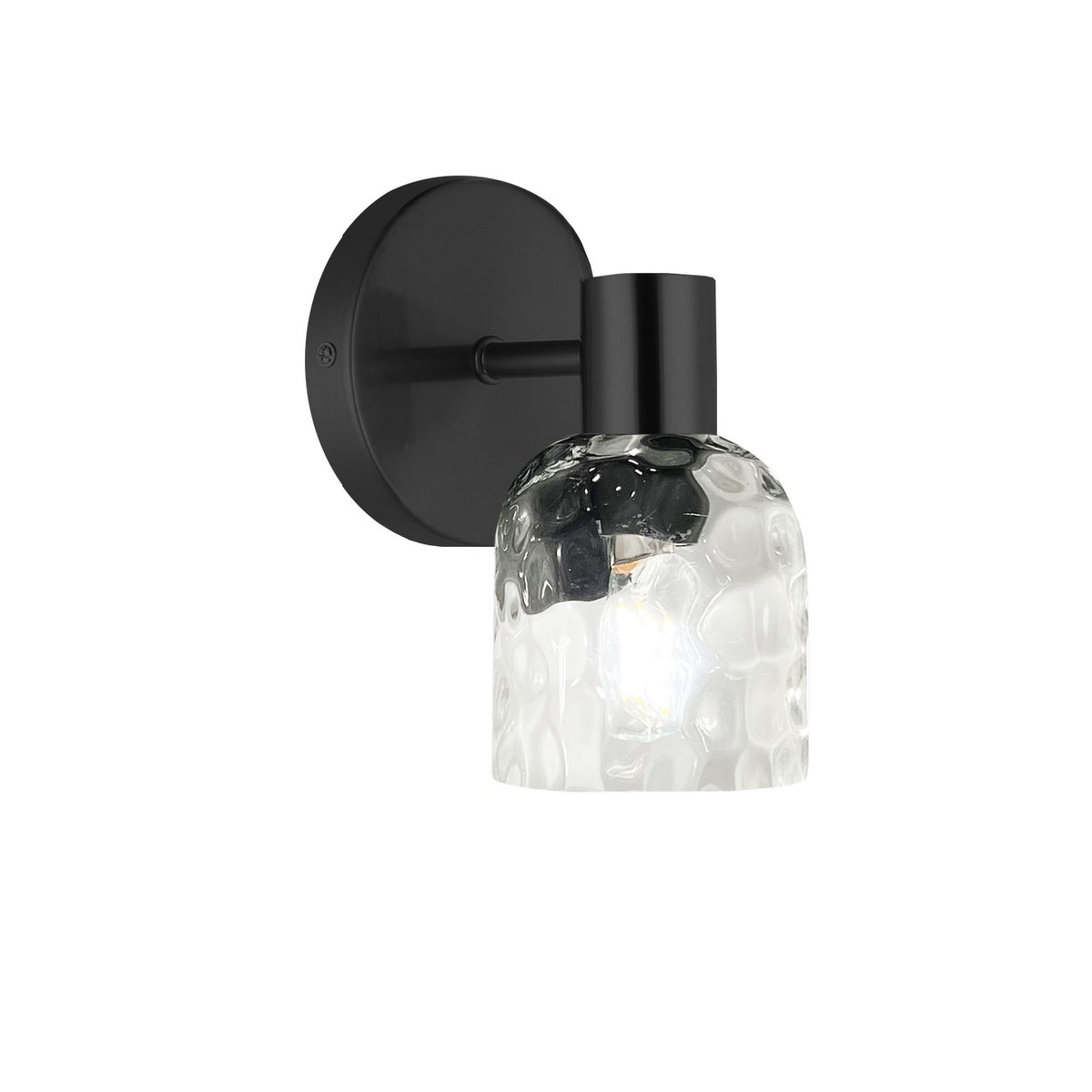 Applique murale Vallora nombre ampoules 1, Noir mat – Dainolite
