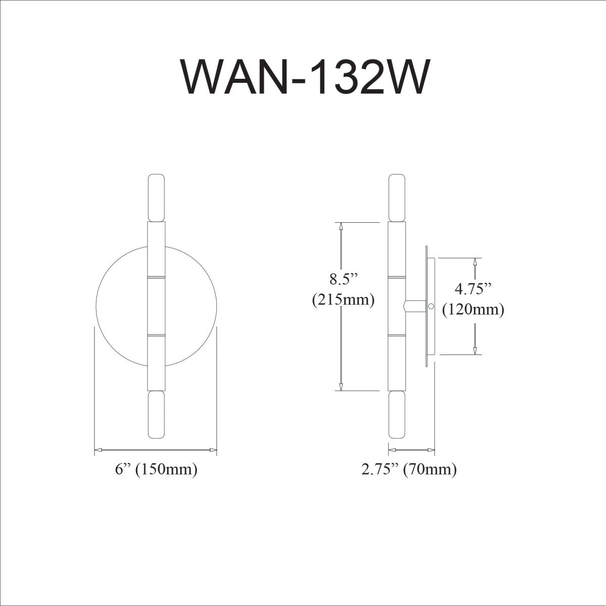 Murale Wand - Noir mat 2 by Dainolite | Luminaires & cie