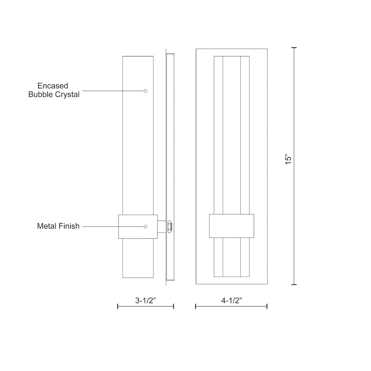 Applique murale Warwick Noir – vue 3