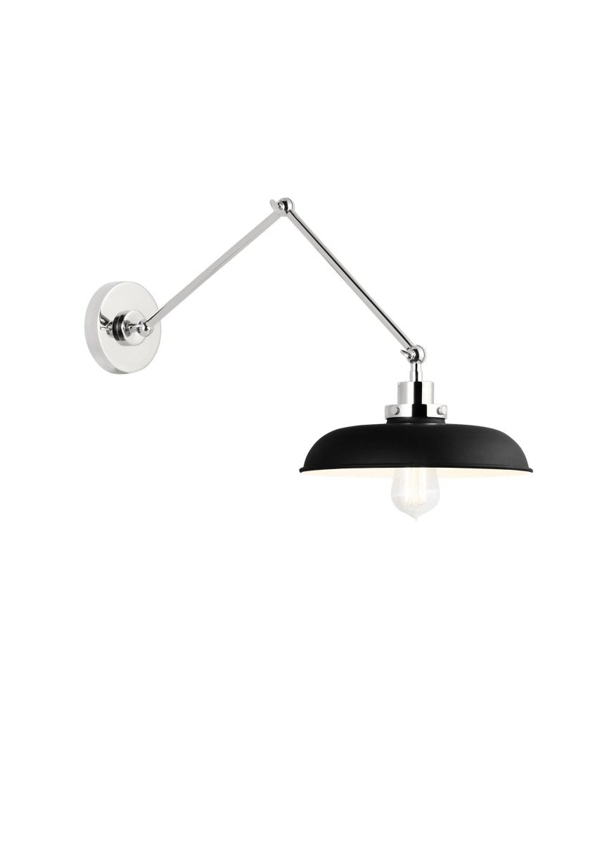Murale wide à bras double Wellfleet - Nickel noir et raffiné de minuit Noir de minuit by Visual Comfort Studio | Luminaires & cie