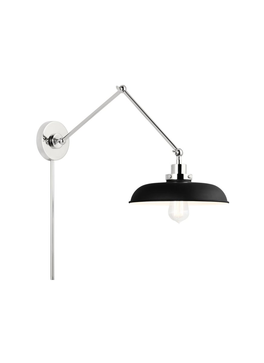 Murale wide à bras double Wellfleet - Nickel noir et raffiné de minuit Noir de minuit by Visual Comfort Studio | Luminaires & cie