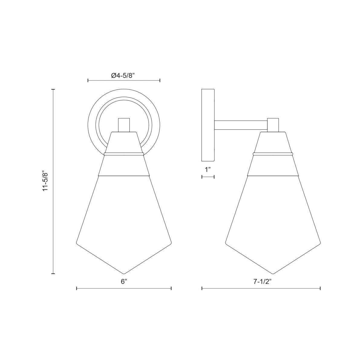 Murale Willard - Nickel poli Verre opale mat by Alora Lighting | Luminaires & cie