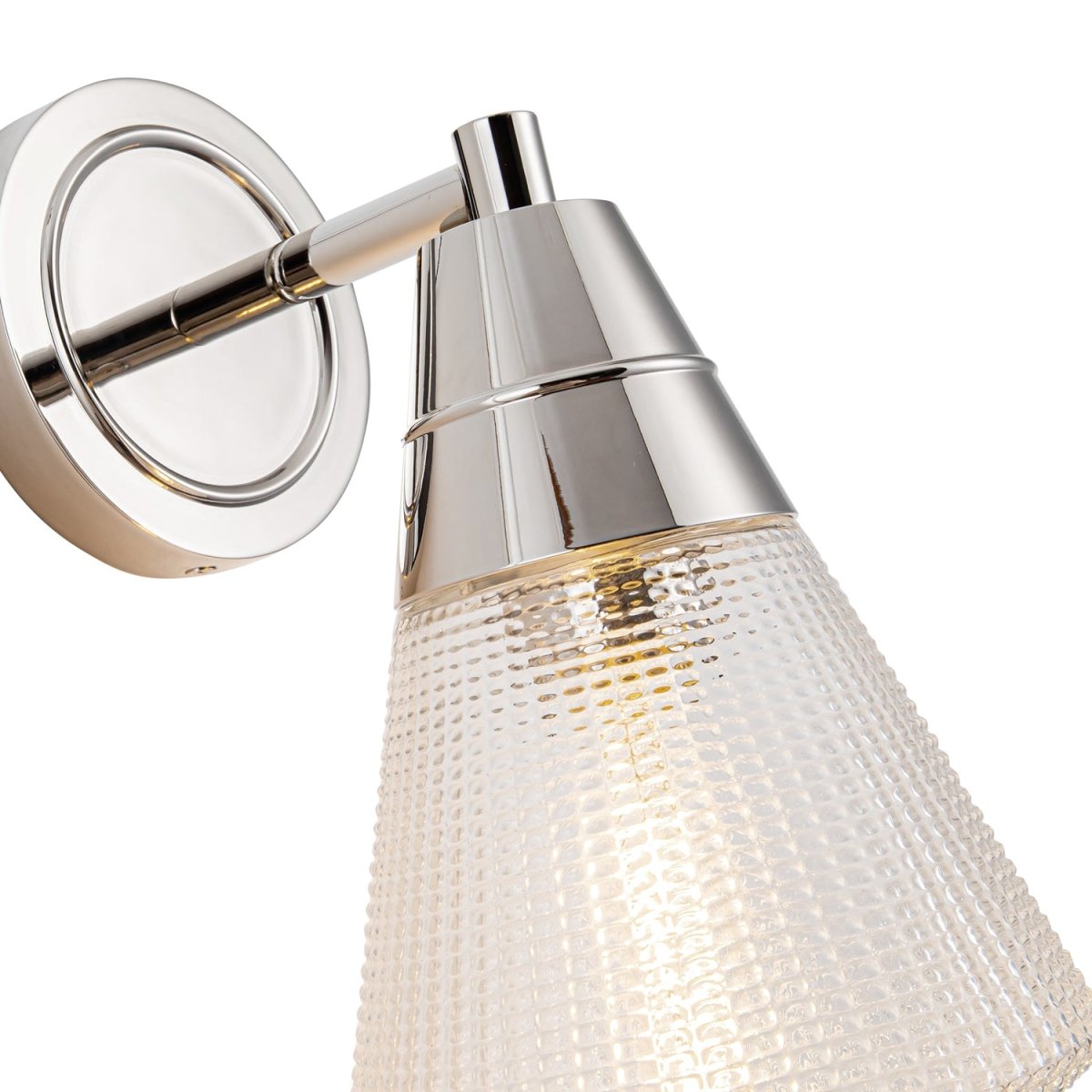 Murale Willard - Nickel poli Verre prismatique by Alora Lighting | Luminaires & cie