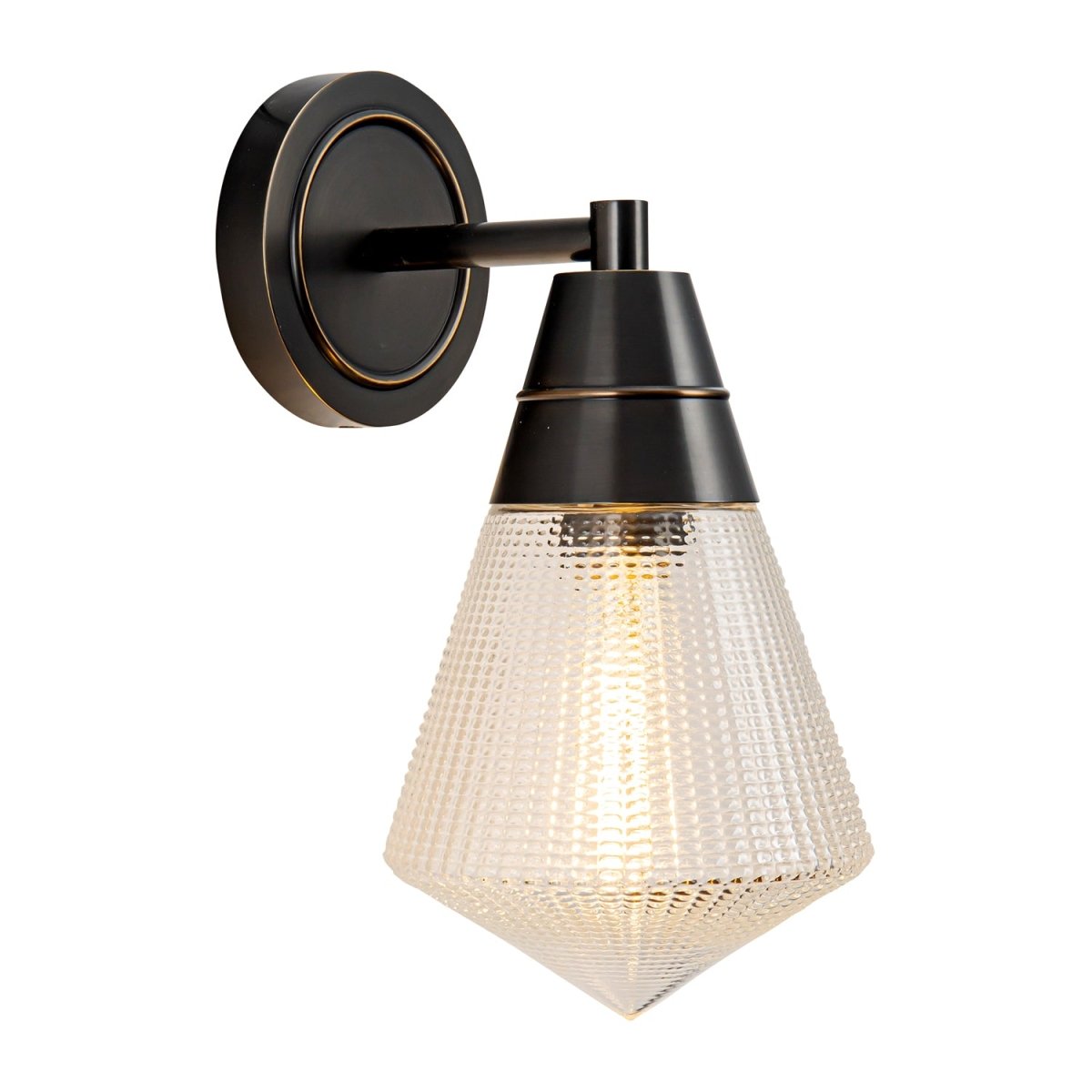 Murale Willard - Bronze urbain Verre prismatique by Alora Lighting | Luminaires & cie