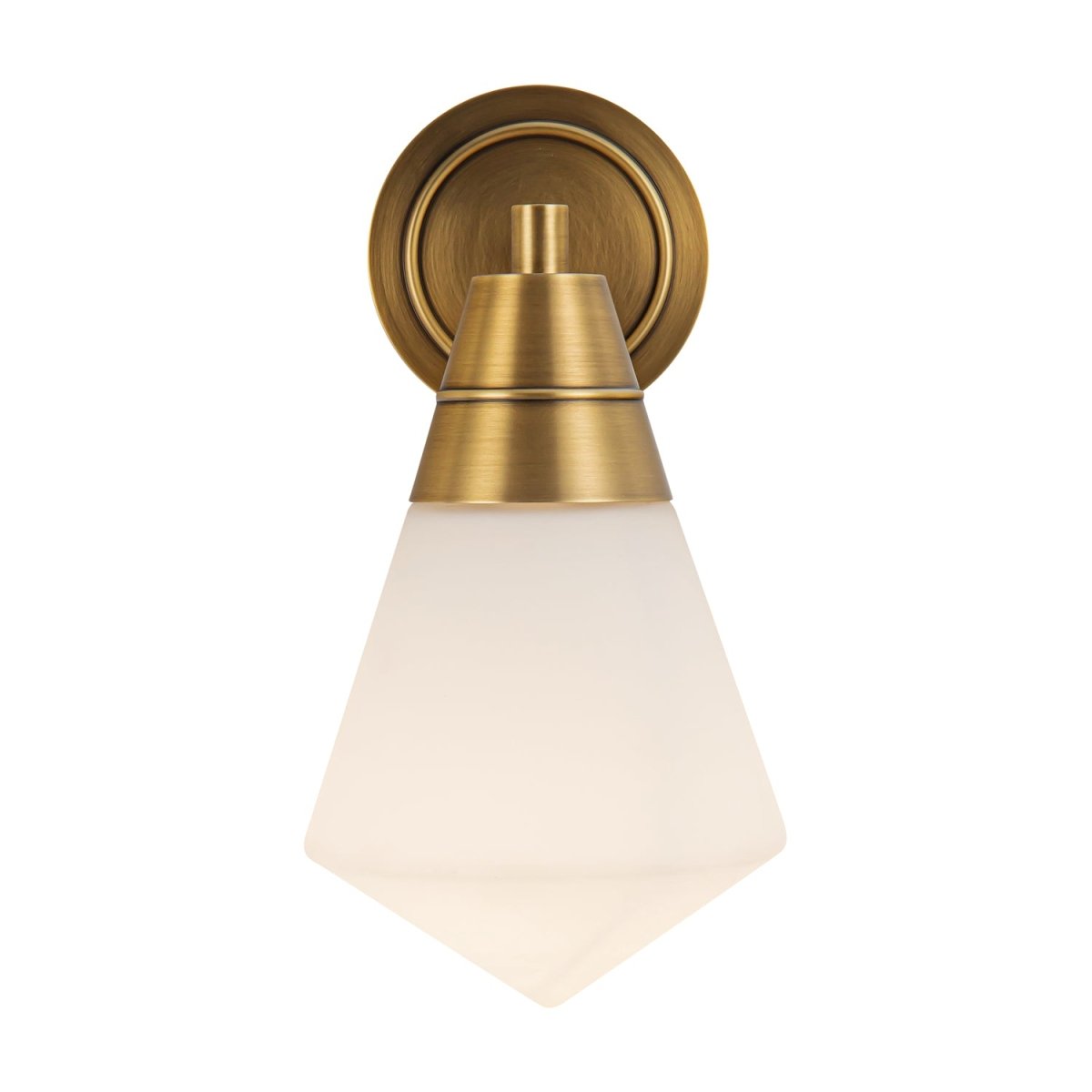 Murale Willard - Laiton vintage Verre opale mat by Alora Lighting | Luminaires & cie