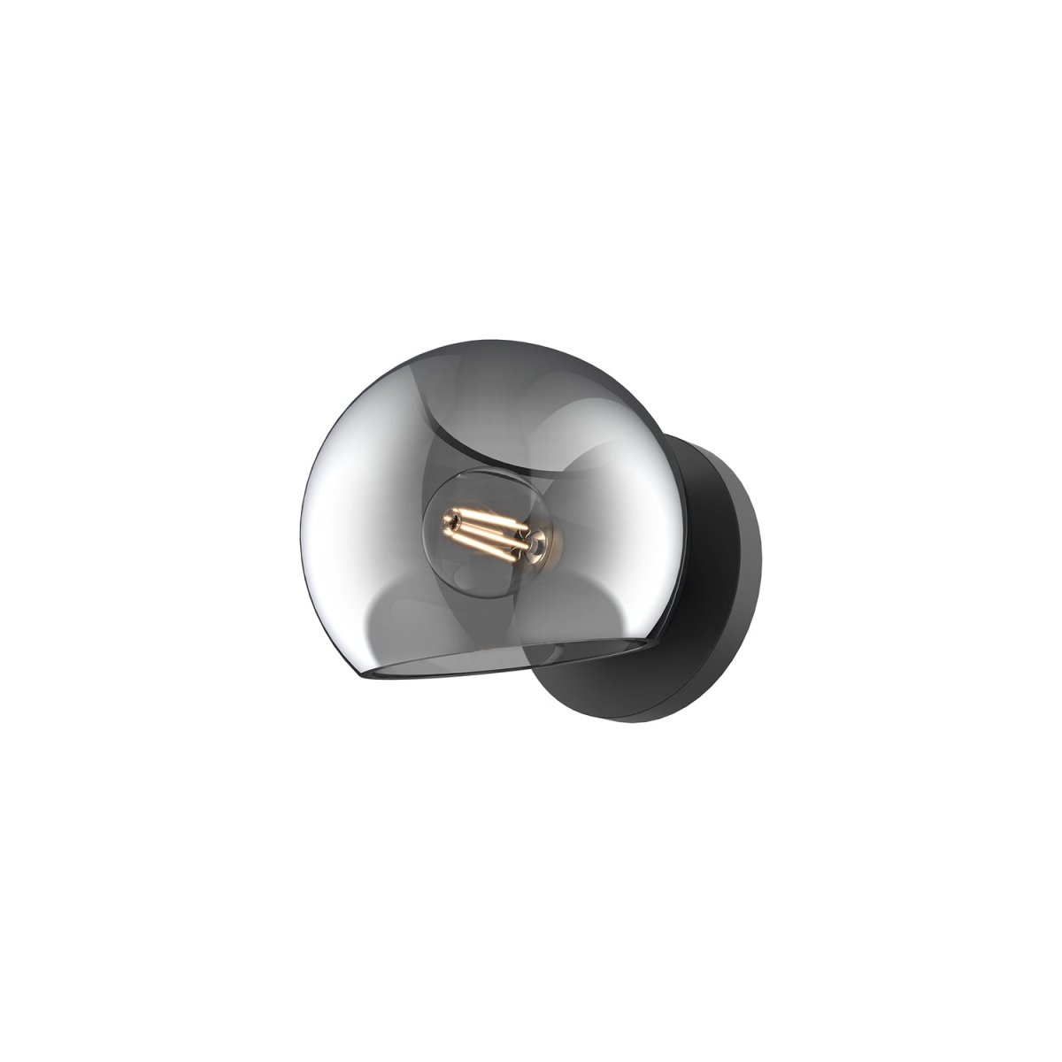 Murale Willow - Noir mat Verre fumé 6" by Alora Lighting | Luminaires & cie