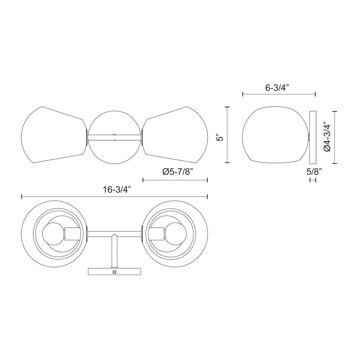 Murale Willow Metal - 16 3/4" by Alora Lighting | Luminaires & cie
