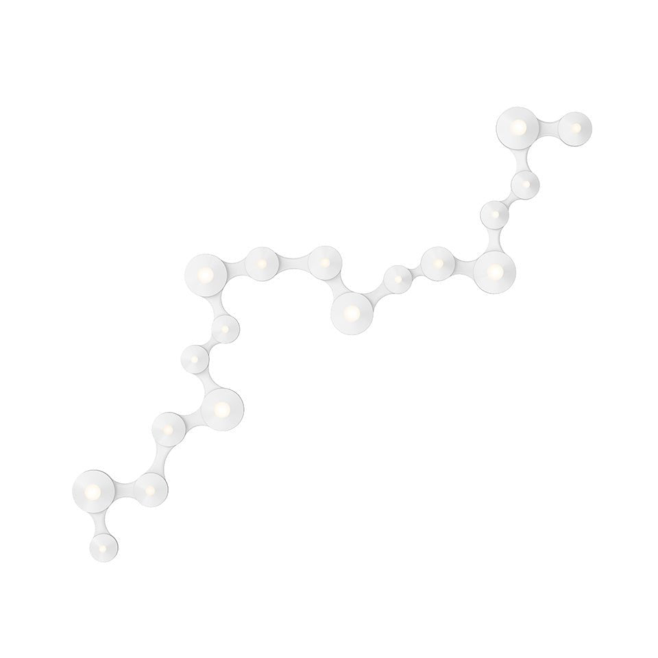 Murale/Plafonnier Coral Surface - Blanc satiné 91" by Sonneman | Luminaires & cie