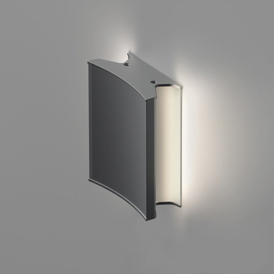 Murale/Plafonnier Lineacurve - Gris anthracite Mini Duo / 3500°K by Artemide | Luminaires & cie