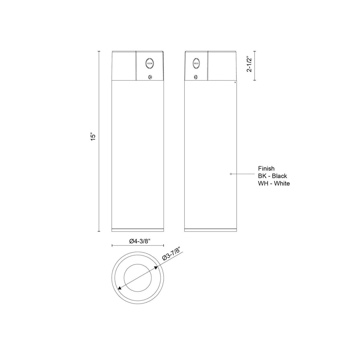 Plafonnier 4po Lorna Blanc, 15" – vue 2