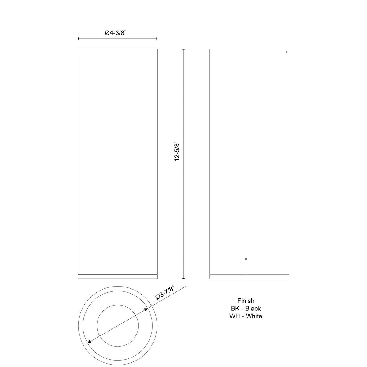 Plafonnier 4po Lorna Blanc, 12 5/8" – vue 2