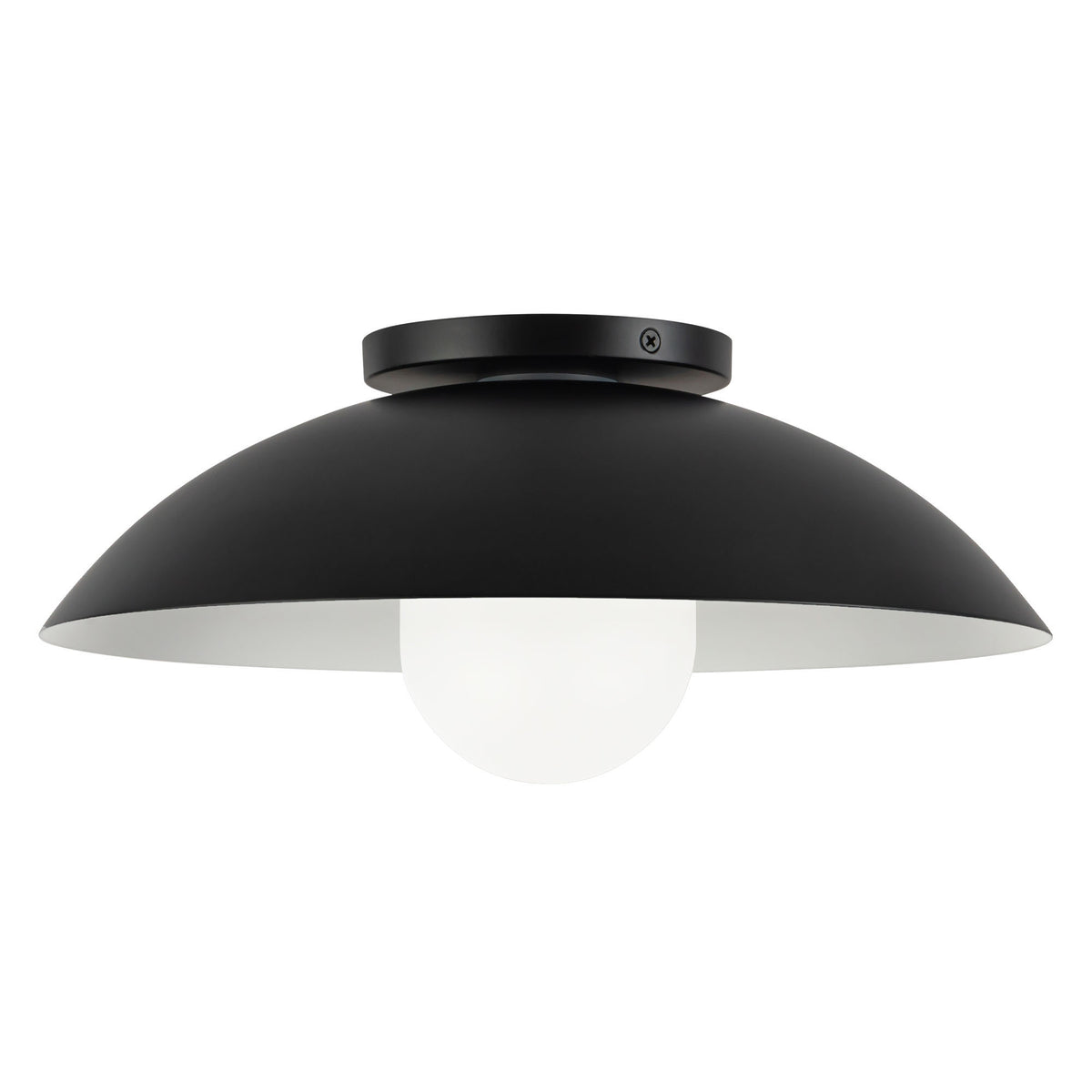 Plafonnier 6" Umbra Noir / Verre opale – vue 2