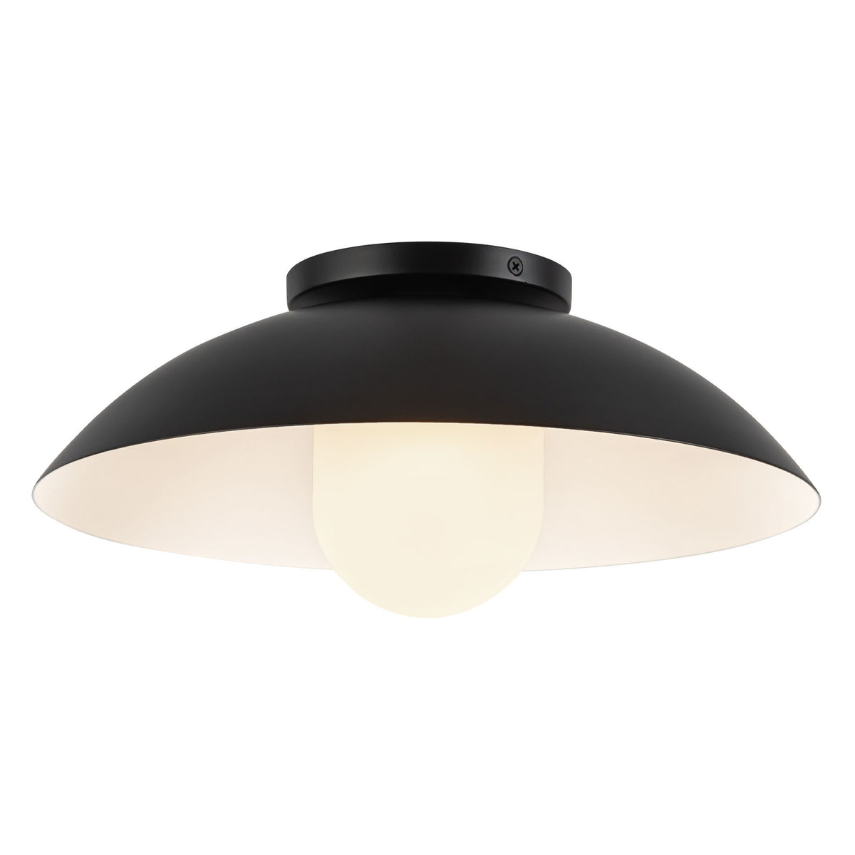 Plafonnier 6" Umbra Noir / Verre opale – vue 4