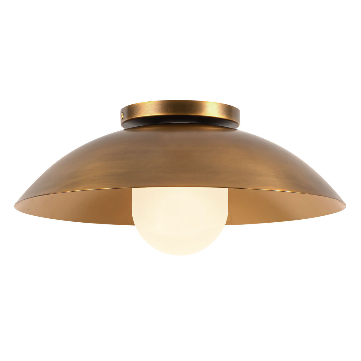 Plafonnier 6" Umbra Laiton vieilli / Verre opale – vue 4
