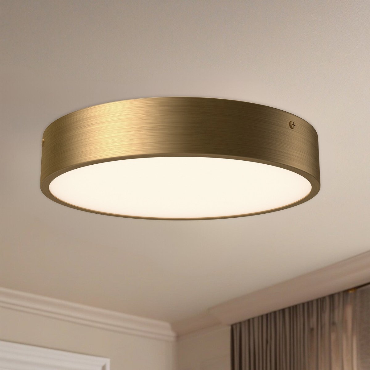 Plafonnier Adelaide - Or vieilli 11 1/8" 5CCT/2700°K/3000°K/3500°K/4000°K/5000°K by Alora Lighting | Luminaires & cie