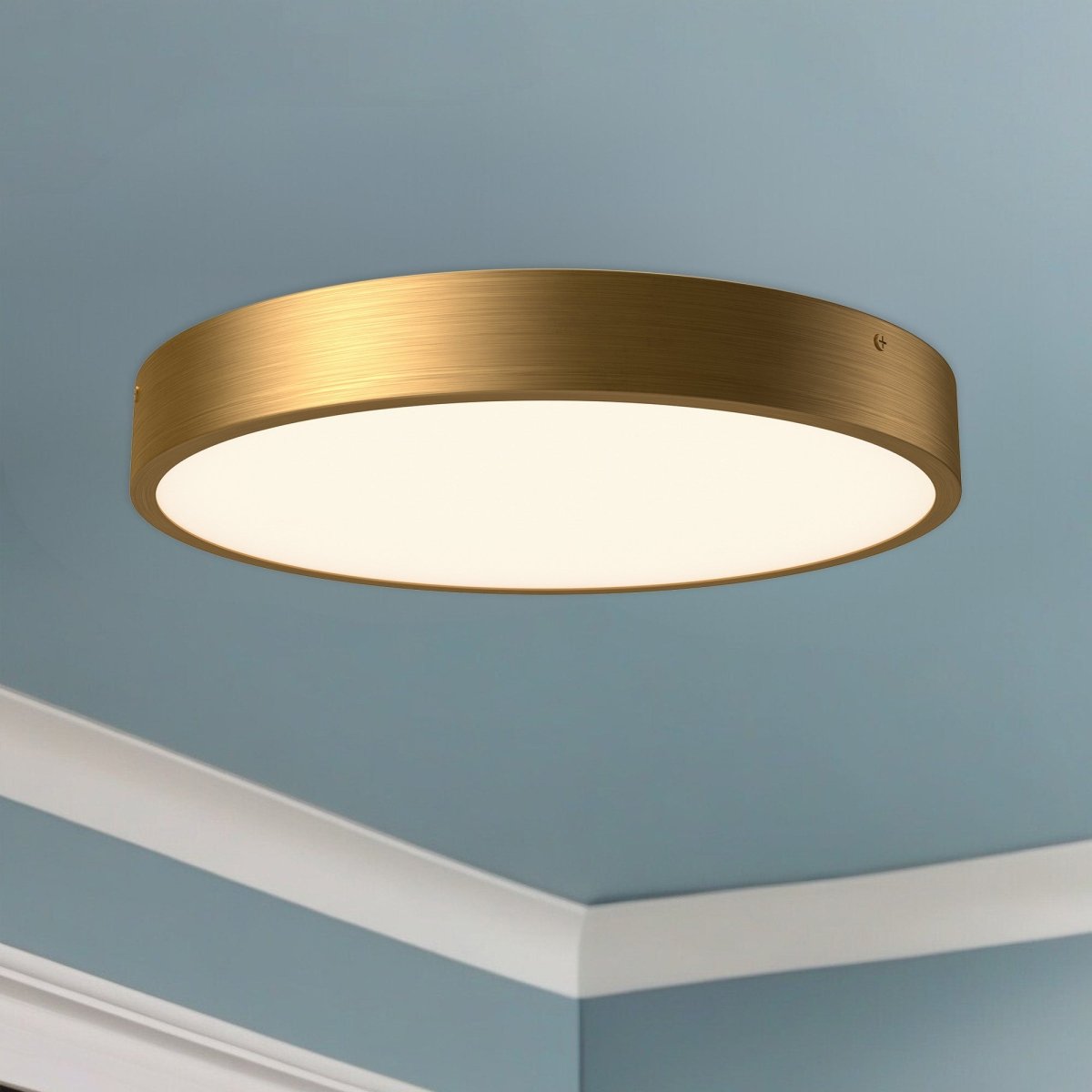 Plafonnier Adelaide - Or vieilli 15" 5CCT/2700°K/3000°K/3500°K/4000°K/5000°K by Alora Lighting | Luminaires & cie