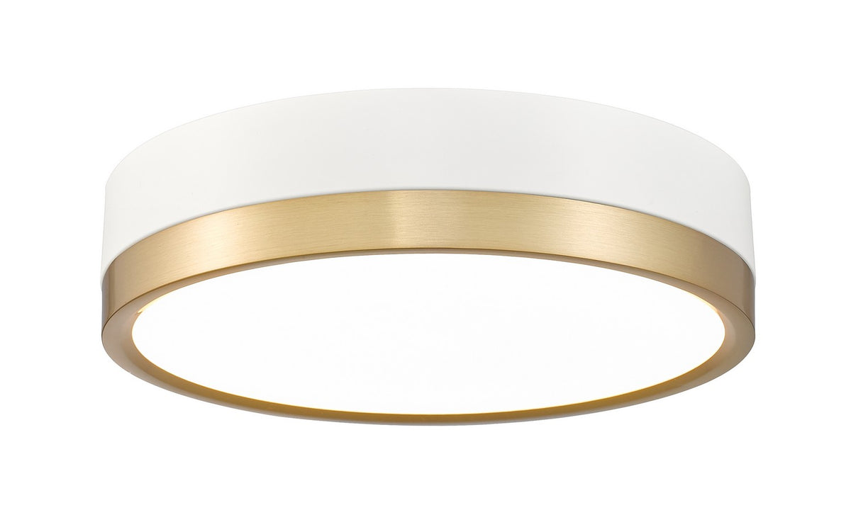 Plafonnier Algar Blanc mat + Or moderne, 12" – Z-Lite