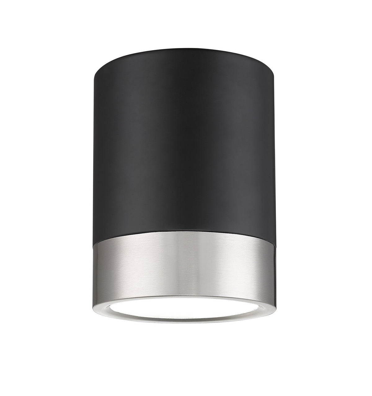 Plafonnier Algar Noir mat + Nickel brossé, 6" – Z-Lite