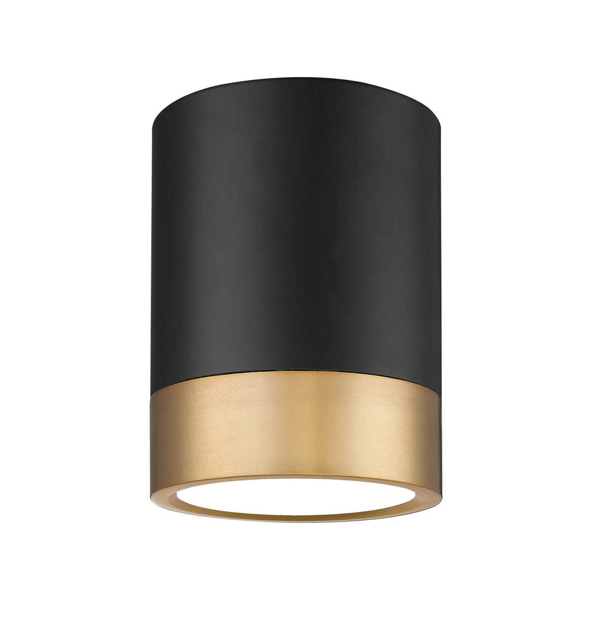 Plafonnier Algar Noir mat + Or moderne, 6" – Z-Lite