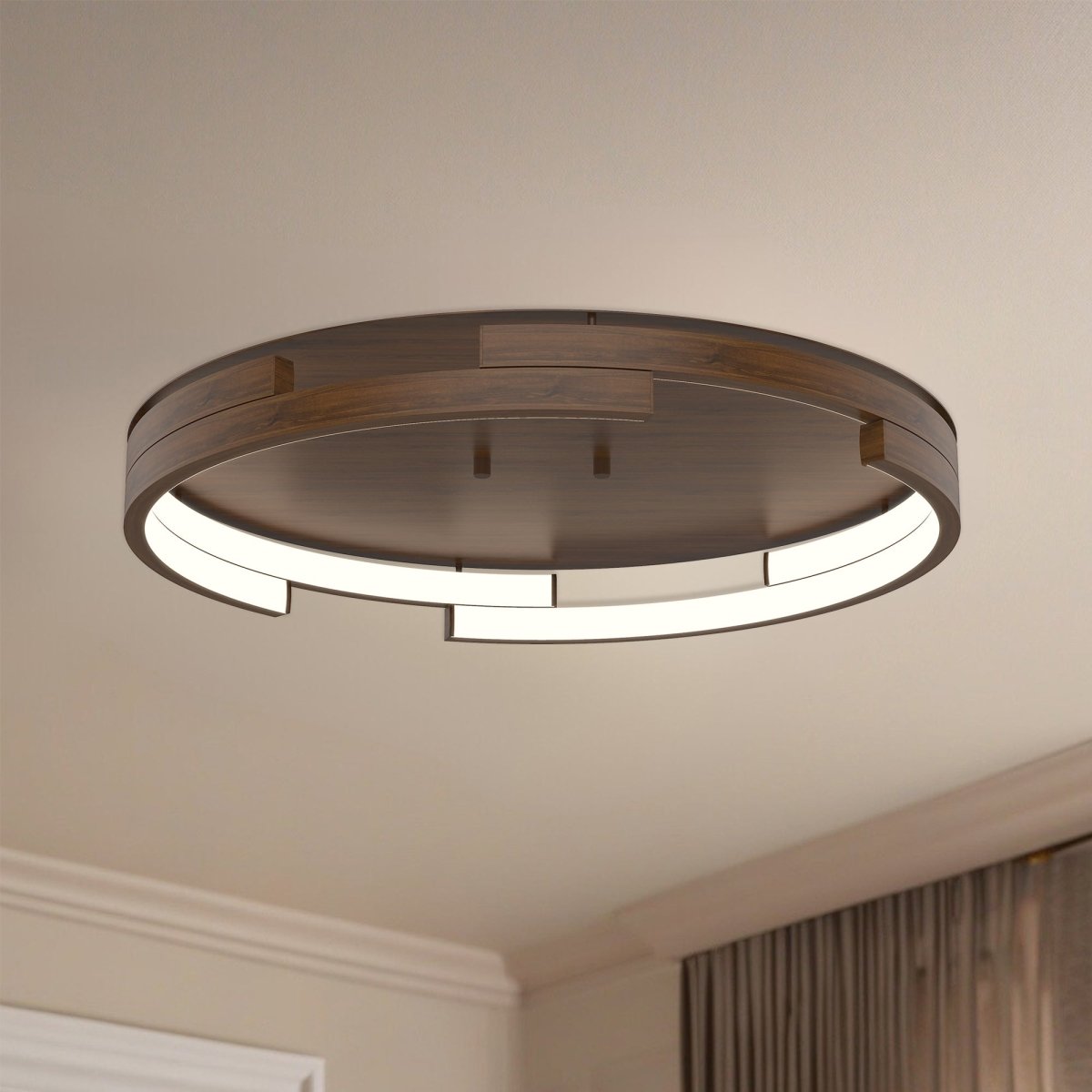 Plafonnier Anello Minor - Noyer by Kuzco Lighting | Luminaires & cie