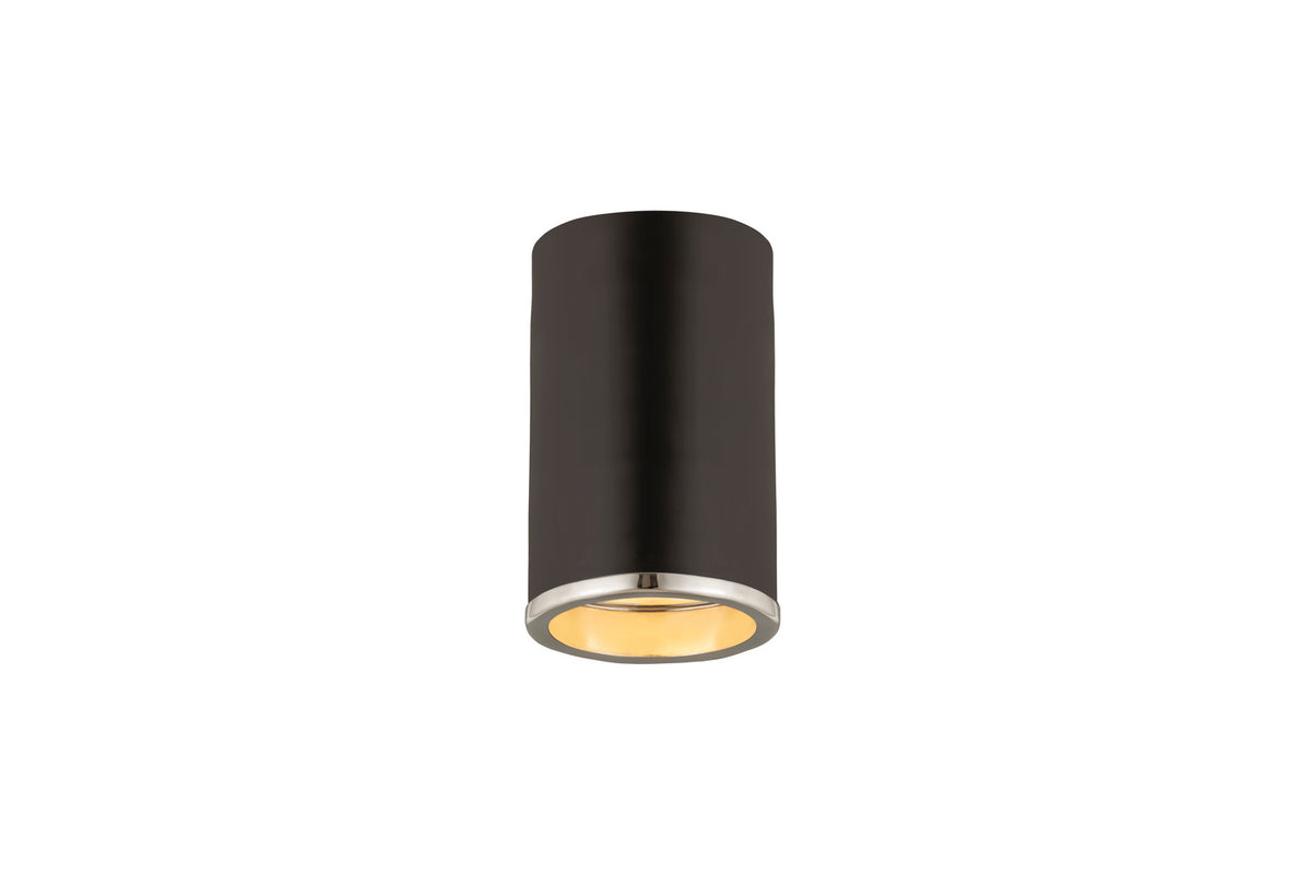 Plafonnier Arlo Noir mat + Chrome, 5 1/4" – vue 2