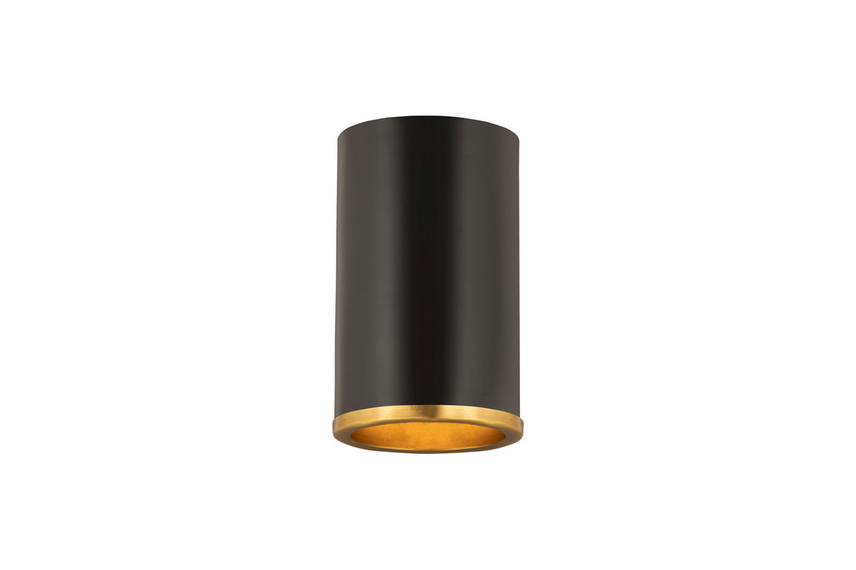 Plafonnier Arlo Noir mat + Laiton bruni, 5 1/4" – Z-Lite