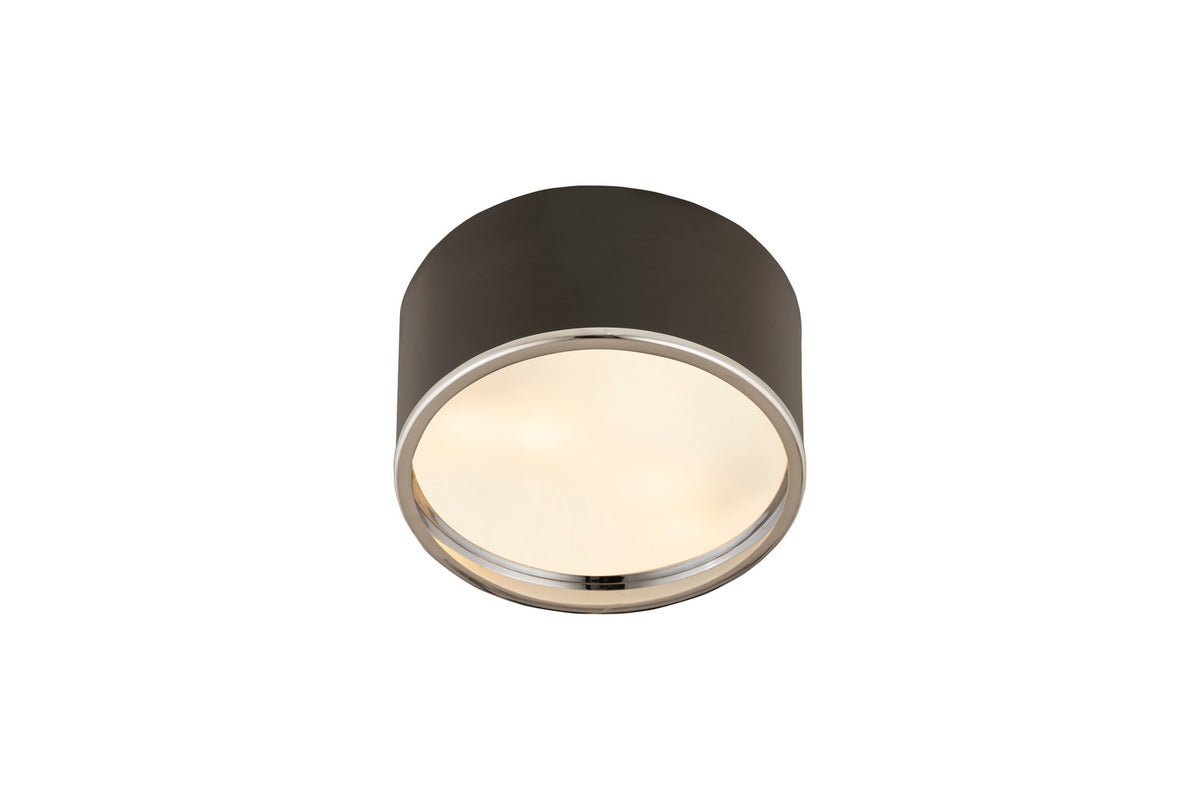 Plafonnier Arlo Noir mat + Chrome, 12 1/4" – vue 3
