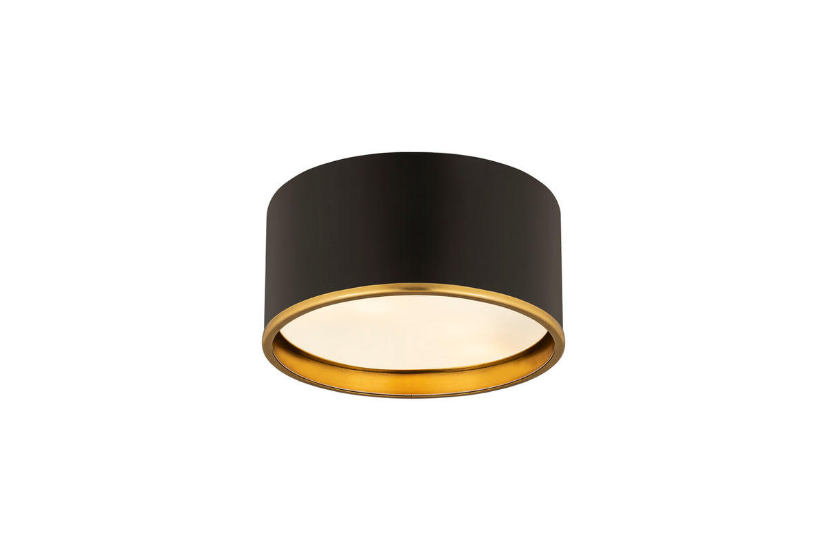 Plafonnier Arlo Noir mat + Laiton bruni, 12 1/4" – vue 2